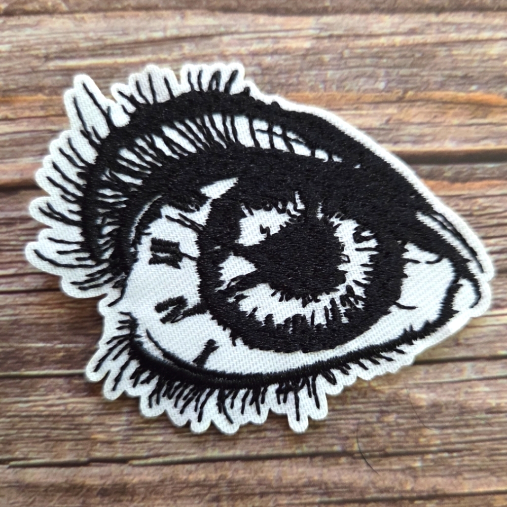 Clock Eye Time Flys Before Your Eyes Emo Goth Avant-garde Grunge Iron On Patch